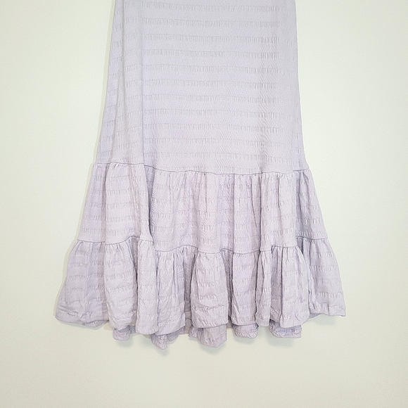 ANTHROPOLOGIE Flounced Open Back Sleeveless Lavender Mini Dress - Picture 8 of 11
